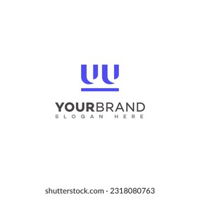 U, UU letter modern branding logo