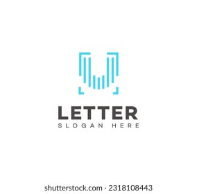 U, UU letter modern branding logo