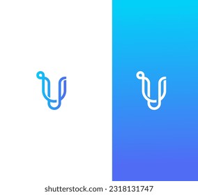 U, UU letter modern branding logo