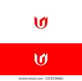 U, UU letter modern branding logo