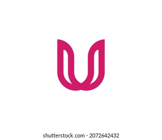 U UU logo design vector template