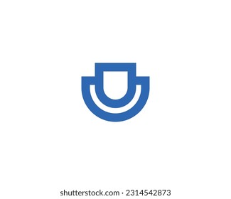 U UU logo design vector template