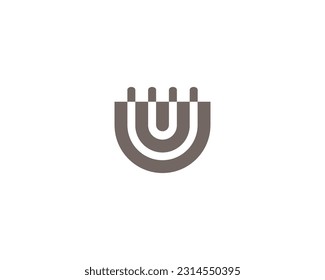 U UU logo design vector template