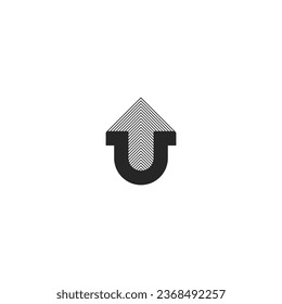 U or UU logo and icon design