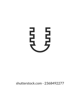 U or UU logo and icon design