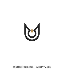 U or UU logo and icon design