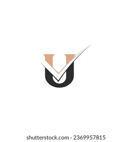 U or UU logo and icon design