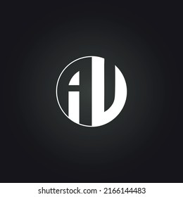 A u A v unique creative logo Design