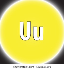 U vector logo  line vocabulary english art