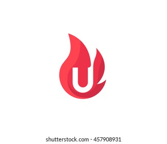 U vector logo in a modern style.