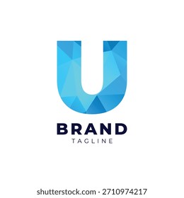 u lebendiges geometrisches Logo mit einem modernen "u", das Kreativität und Innovation widerspiegelt.
