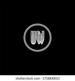 U W letter logo abstract design