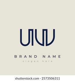 U and W logo design. UW abstract Letters Logo Monogram. This logo design is the process of creating a visual symbol that represents a brand, company, or individual.
