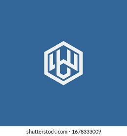 U & W monogram logo inside hexagon shape