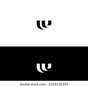 U, W, UU letter modern branding logo