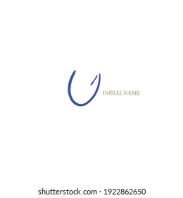 U white background handwritten logo