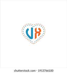 U X letter logo creative design. ux monogram
