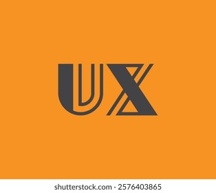 U and X logo design. UX abstract Letters Logo Monogram. This logo design is the process of creating a visual symbol that represents a brand, company, or individual.