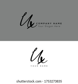 Letras iniciales de U X UX y logotipo de firma.