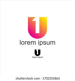 LOGO U1 PARA EMPRESAS DE APLICACIONES DE ICONOS