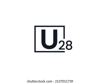 U28, 28U Logo de la letra inicial