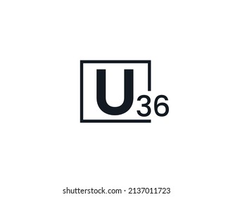 U36, 36U Initial letter logo