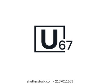 U67, 67U Initial letter logo