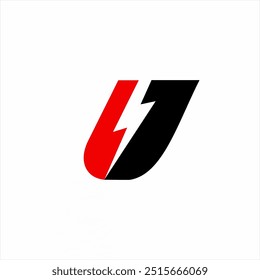O design do logotipo U7 é simples com um símbolo de raio no espaço negativo.