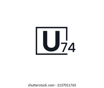 U74, 74U Logo de la letra inicial