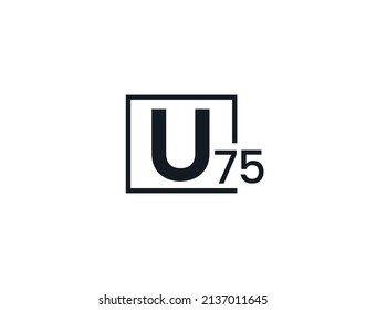 U75, 75U Initial letter logo