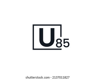 U85, 85U Logo de la letra inicial