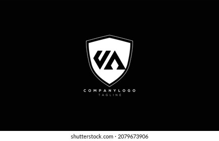 UA, AU, Abstract initial monogram letter alphabet logo design