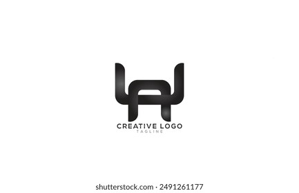 UA AU Abstract initial monogram letter alphabet logo design