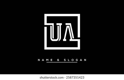 UA, AU Abstract Letters Logo Monogram