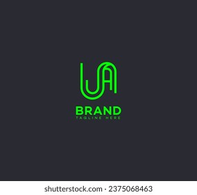 UA, AU letter branding logo