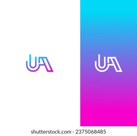 UA, logotipo de marca de letras de AU