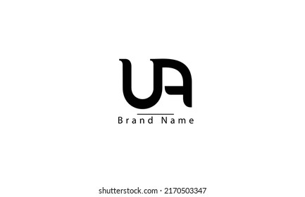 UA AU U A abstract vector logo monogram template