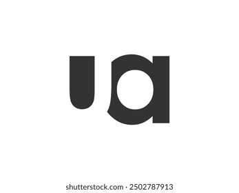 UA creative geometric initial based modern and minimal logo. Letter u a trendy fonts. Universal professional elegant techno vector design.