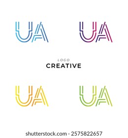 UA Creative Latter Logo Design. Monogram Design. By Custom Branding Logo. Creative Logo Design. Vector illustration. Modern Design. Logo Template.