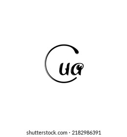 UA fashion initial logo concept in high quality professional design that will print well across any print media