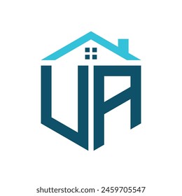 UA House Logo Design Template. Letter UA Logo for Real Estate, Construction or any House Related Business
