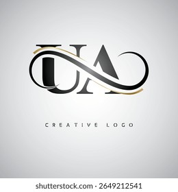 UA Infinity Monogram Logo – Elegant Modern Letter mark Design with Luxury Loop and Stylish Branding Symbol
