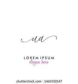 UA Initial beauty monogram logo vector