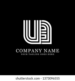 Ua initial logo design, modern and clean vector