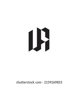 UA initial logo letters in high quality professional design that will print well across any print media