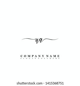 UA Initial luxury handwriting logo vector