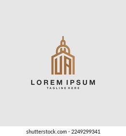 UA initial monogram real estate logo with imperium style desgn