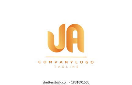 UA initials monogram letter text alphabet logo design