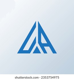 UA letter logo creative design. UA unique design.
