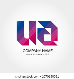 UA Letter Logo Design